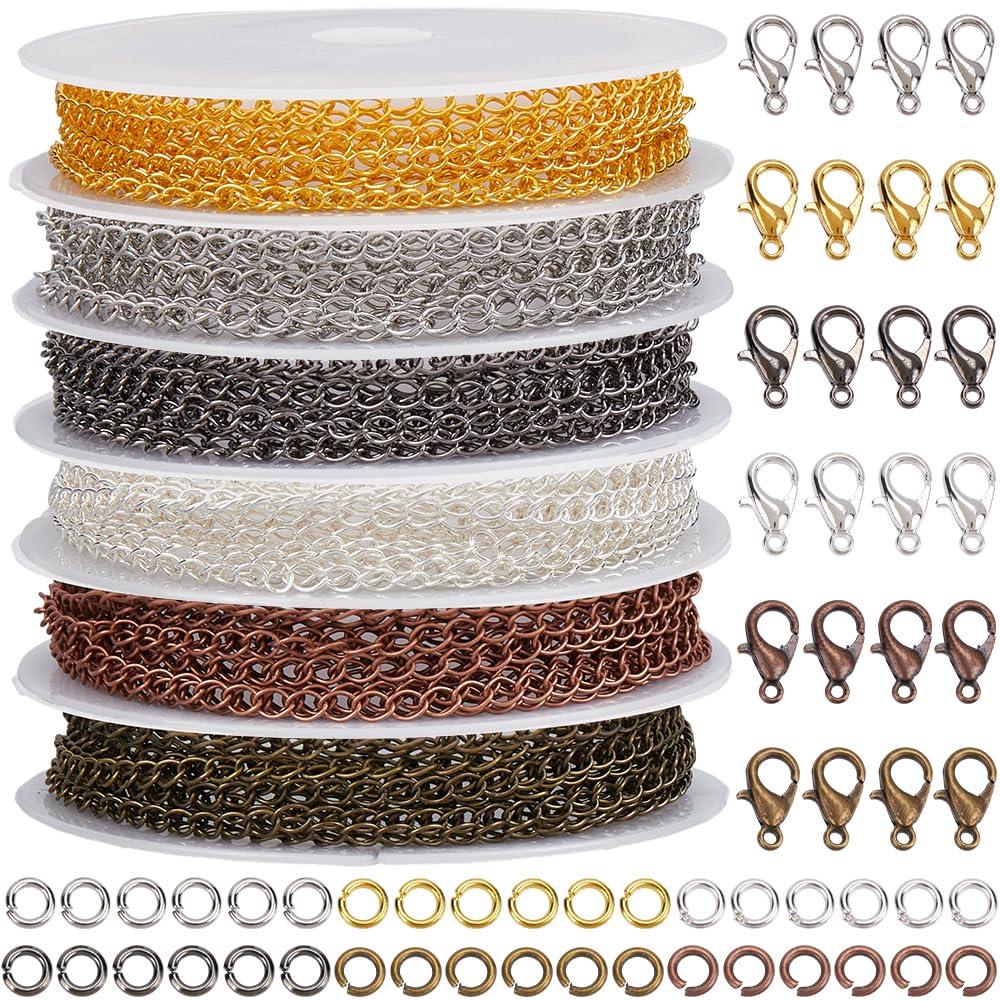Chaîne à maillons torsadés dorés 4x3mm pour fabrication bijoux et colliers