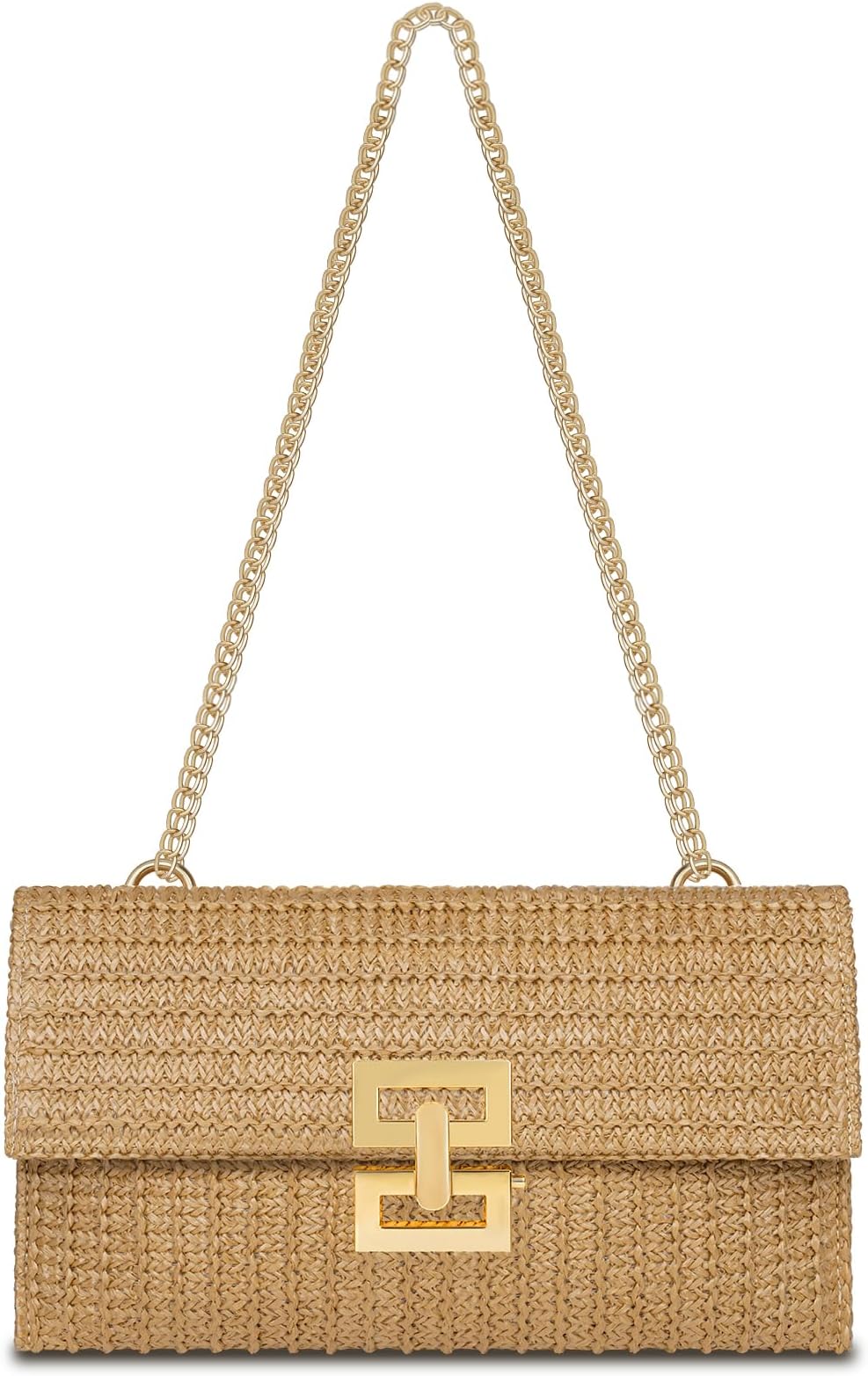 Straw Clutch Purse for Women Designer Evening Handbag Summer Beach Shoulder Crossbody Bag