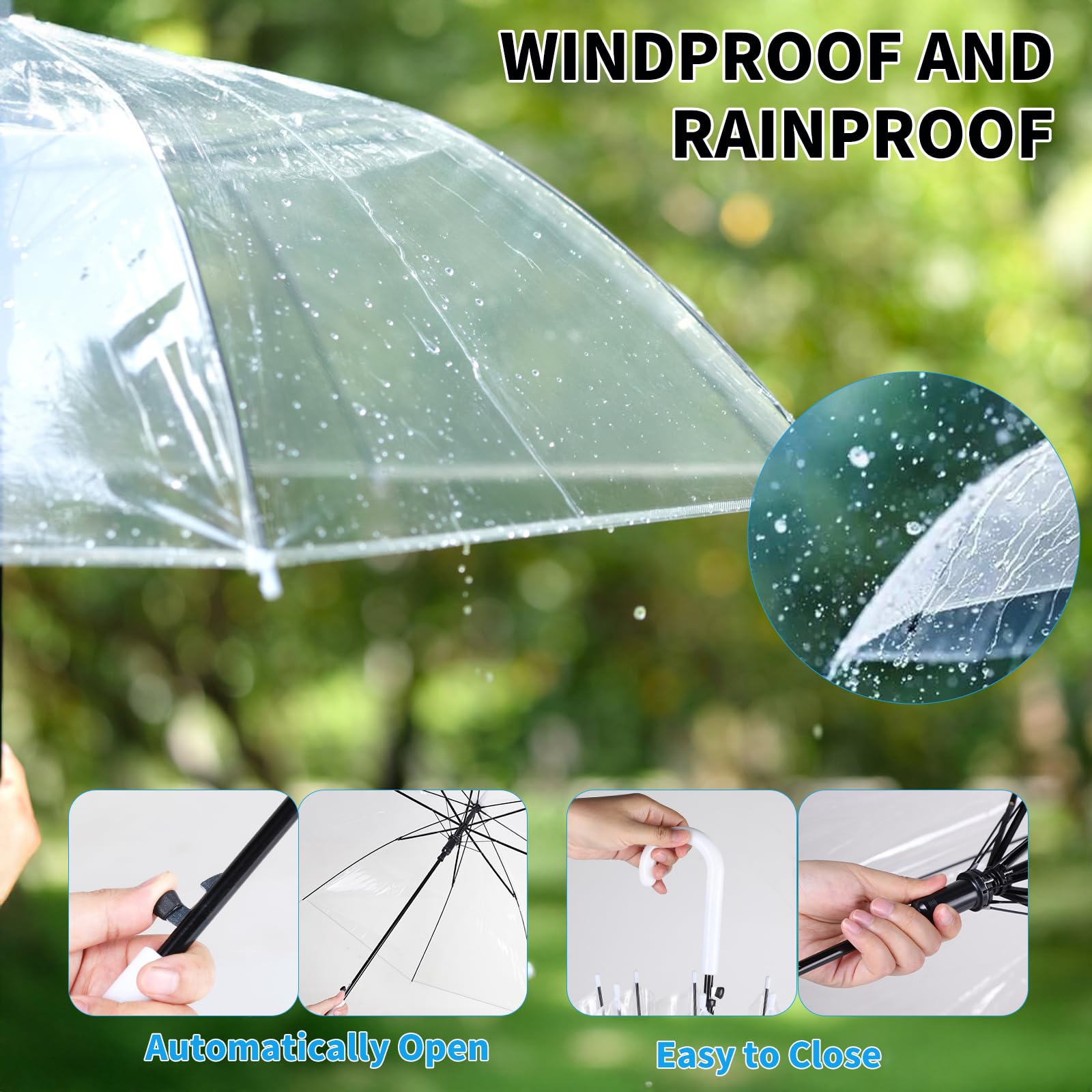 SWAWIS Parasol przezroczysty