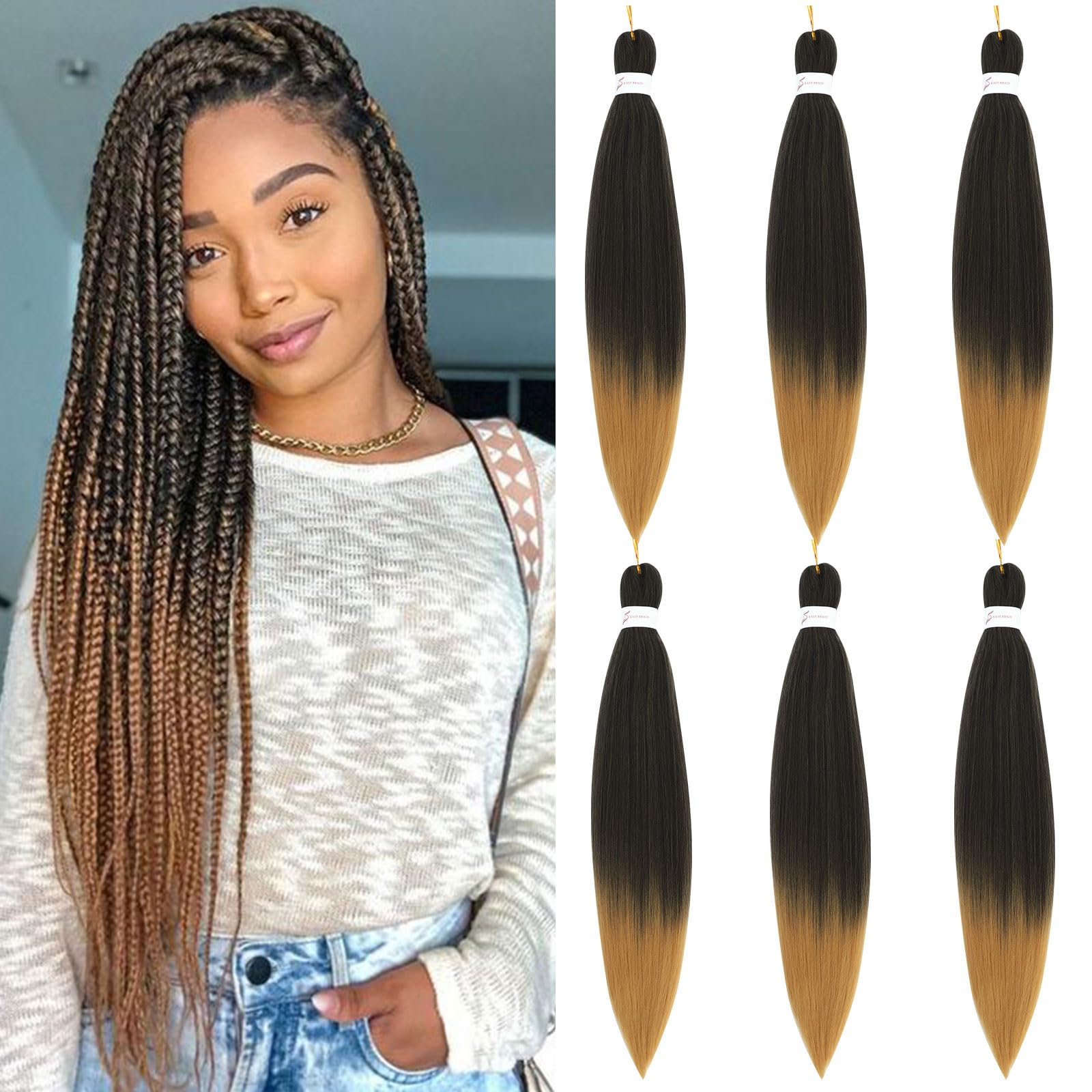 Easy Braid Pre stretched Braiding Hair Extensions