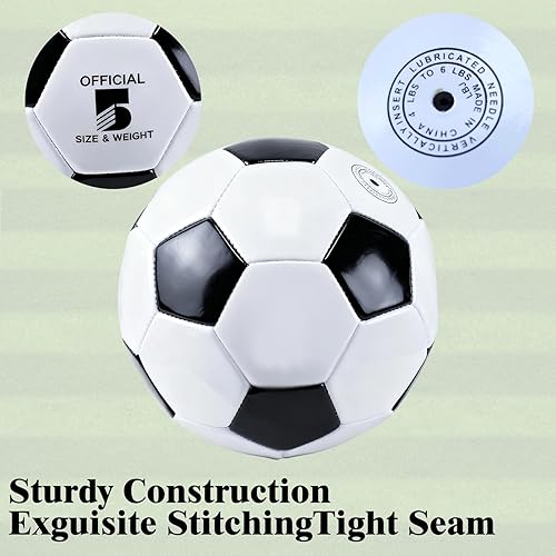 Miniatura 4 de Juego de 12 pelotas de fútbol de operación de Navidad a granel con agujas de bomba, pelota de fútbol deportiva tamaño 5, pelota de entrenamiento