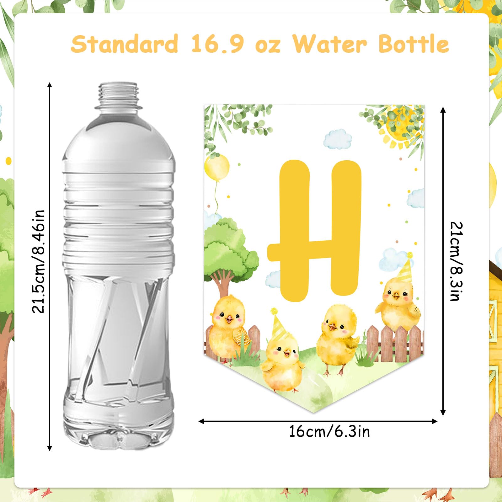 JOYMEMO Hühner-Geburtstagshintergrund – 1,5x0,9 M Vinyl, Für Mottoparty, Bauernhof- Oder Tiermotto