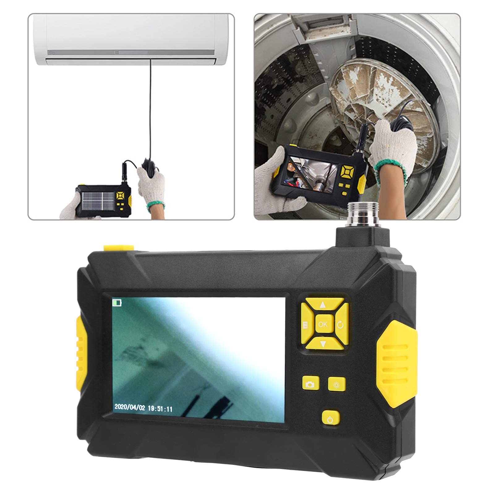 P30 Endoscopio LCD de 3.9 mm 4.3in, Boroscopio 1080P, Cámara de Endoscopio de Inspección de Tuberías, con 6 Luces LED Ajustables, para Inspección de Automóviles, Inspección de Tuberías(5m)