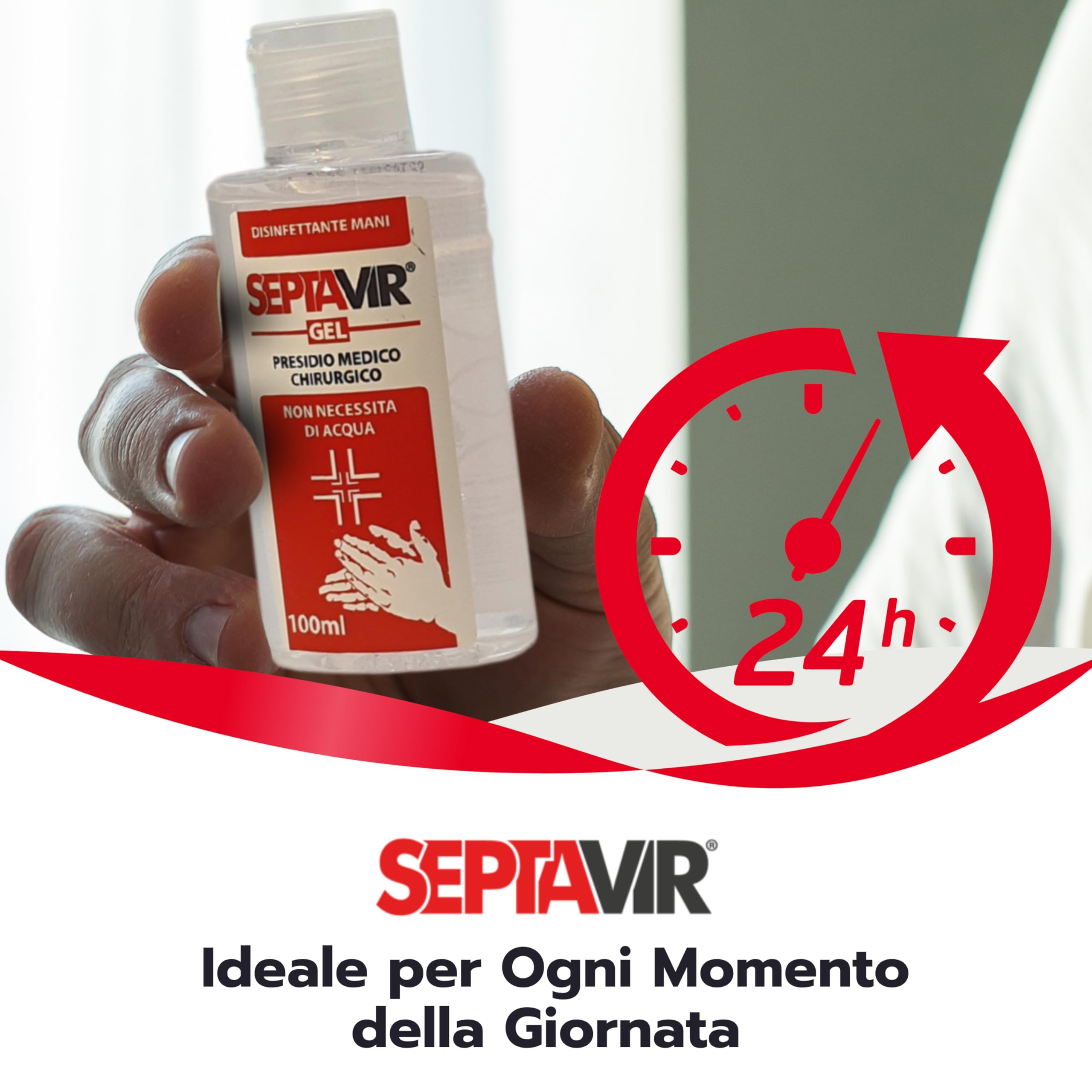Disinfettante Mani Gel 100ml Pronto all’Uso Presidio Medico Chirurgico Senza Risciacquo