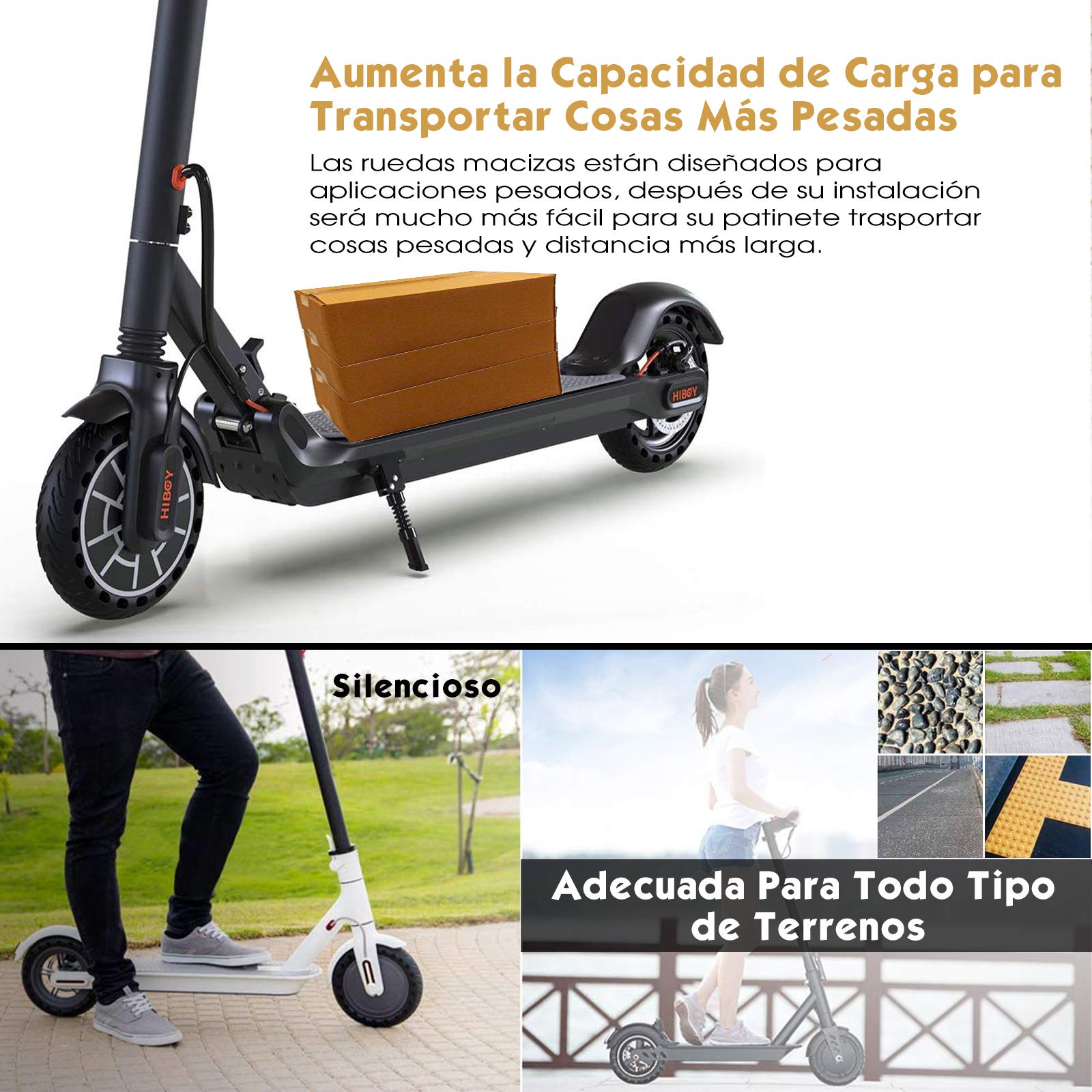 ANSENI® Pneumatico per Monopattino Elettrico, Antiforatura 8 1/2,per Xiaomi M365/Mi PRO 2/ 1S, Cecotec, e Tutti Gli Scooter da 8,5 Pollici