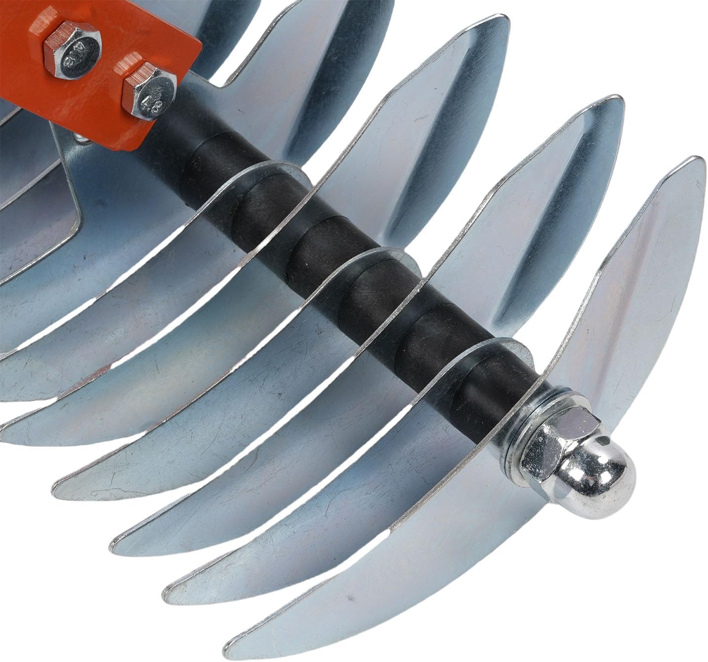 Fafeicy Thatch Rake for Lawn, Detachable Handle with Curved Steel Tines, Wide Head Dethatcher Tool for Dead Grass Removal and Garden Care