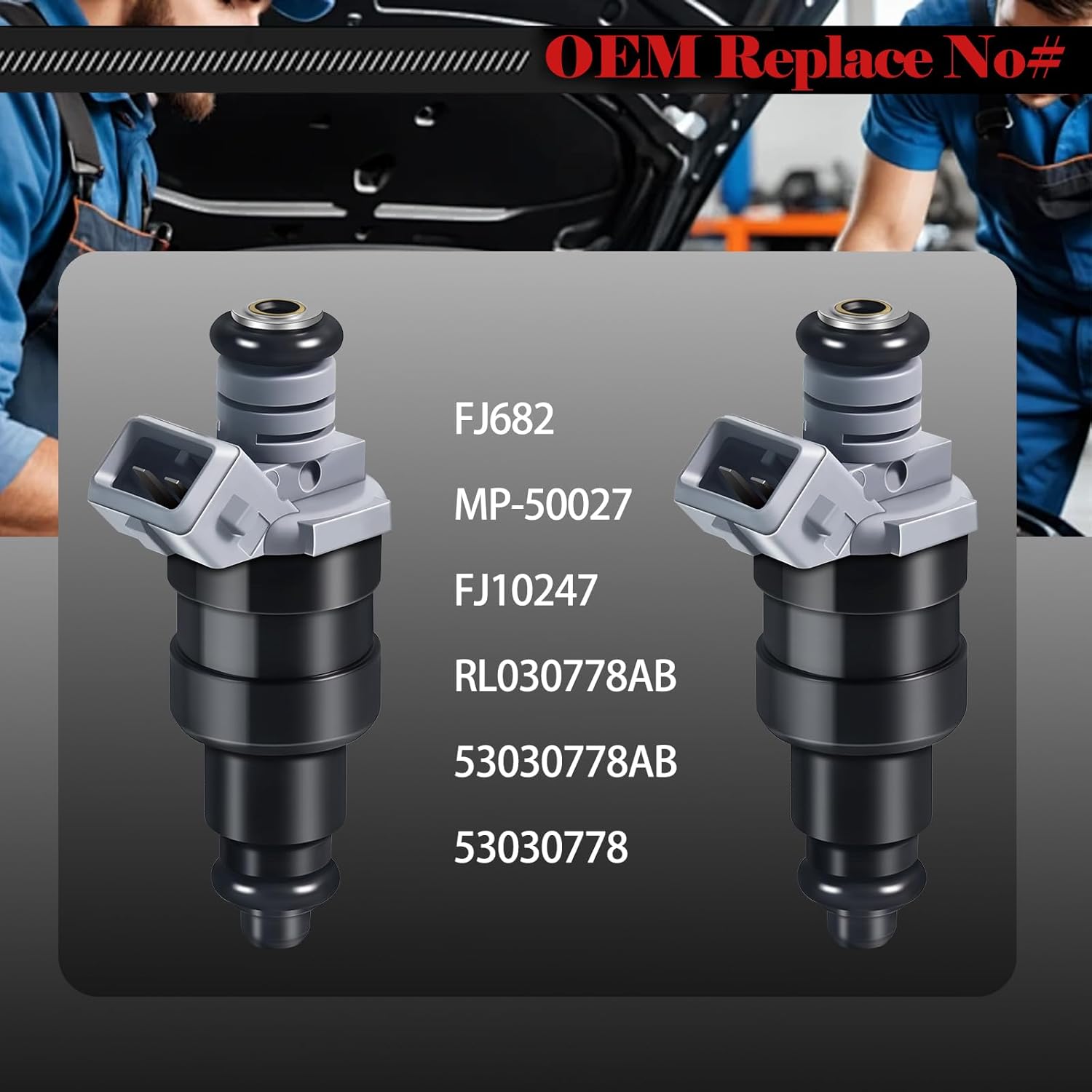 Fuel Injectors RL030778AB Set of 6 Compatible with Jeep Cherokee 1996-1998,for Grand Cherokee 1996-1998,for TJ 1997-1998,for Wrangler 1997-1998 L6 4.0L Replace No# 53030778AB 53030778