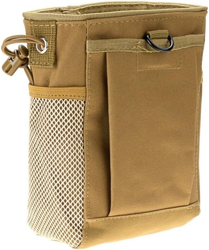 wolfsalves Tactical Gear Bundles - Tactical Molle Drawstring Folding Dump Pouch Waist Molle Pack Sport Bag