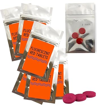 Bright Red Fluorescent Dye Tablets 3 Pack Water Tracing Visual 18