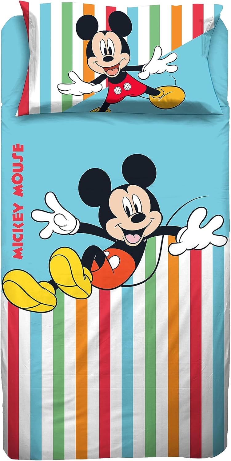 Set Lenzuola Singolo Snoopy - Completo Letto Cuori E Baci, 100% Cotone, Ufficiale Peanuts - Foto 2