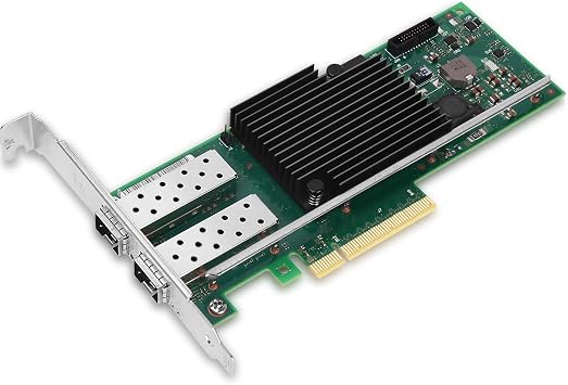 Vogzone for X710-DA2 Network Adapter, 10GbE 2X SFP+ PCIe 3.0 x8 NIC | 100MbE/1GbE/10GbE Dual SFP+ Ports NIC with Intel X710-BM2, Compatible with Windows, Linux Servers, Data Center Networking