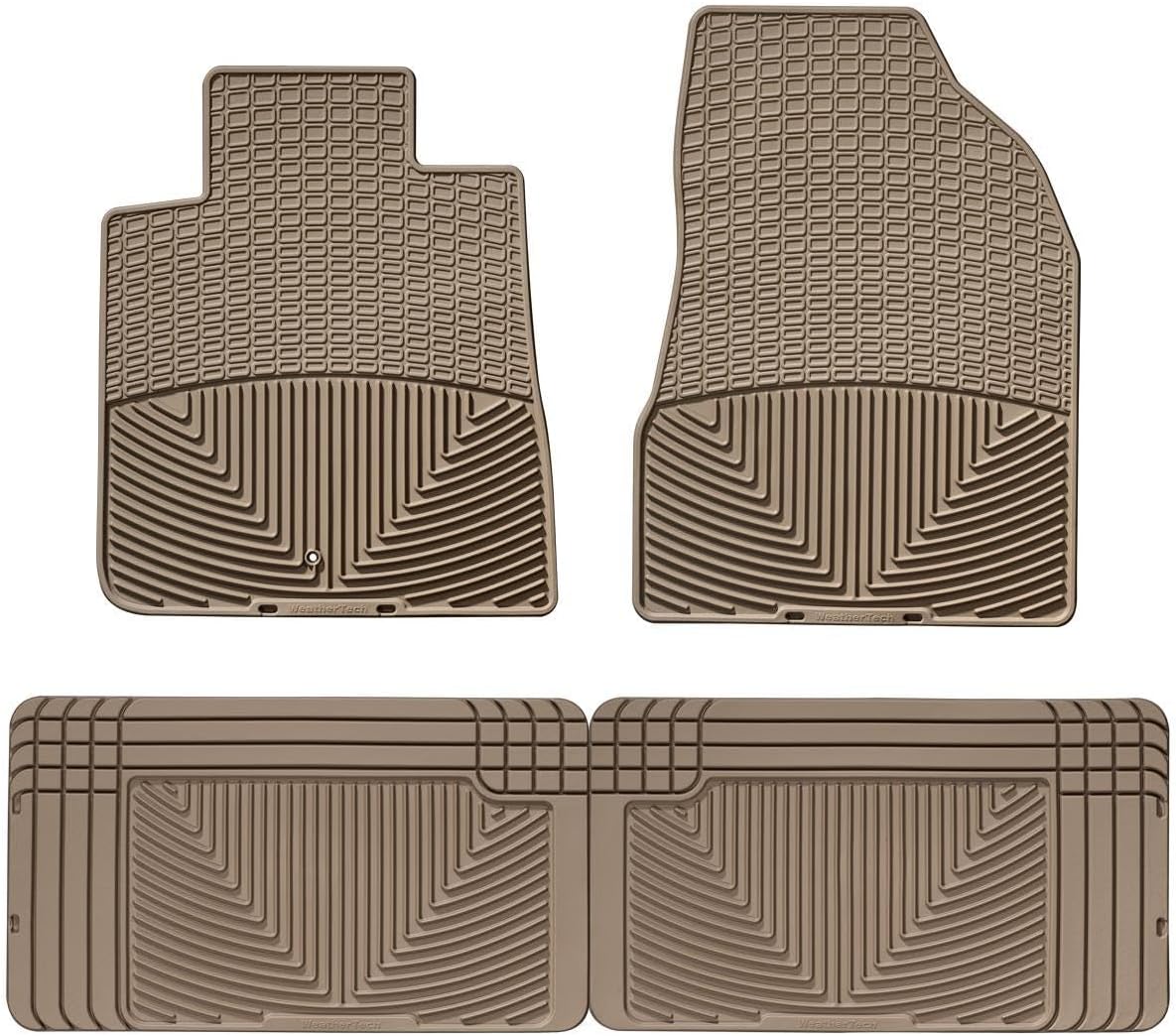 WeatherTech All-Weather Floor Mats for Chevrolet Traverse, Enclave, Acadia Limited - 1st & 2nd Row (W68-W25), Black
