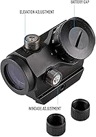 Vista 4 de PINTY Óptica de punto rojo reflex con múltiples retículas, visor táctico compacto para rifle con riel Picatinny, pistola, Airsoft