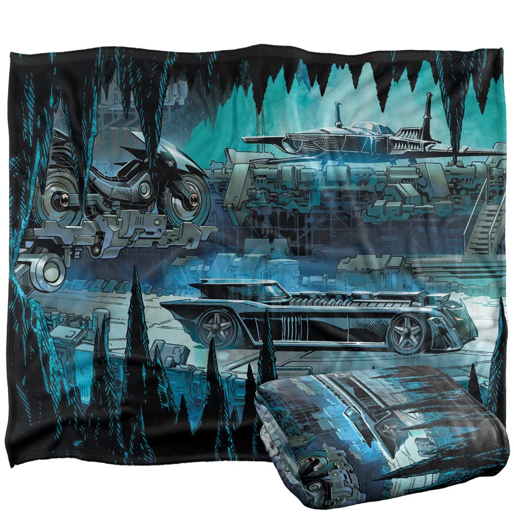 BATMAN Blanket, 152 x 127 cm, Batcave Silky Touch Super Soft Throw Blanket