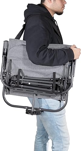 Miniatura 7 de Zenithen Silla giratoria plegable Potable Lawn 360 con reposabrazos, uso en interiores y exteriores, adecuada para patio, oficina, dormitorio,