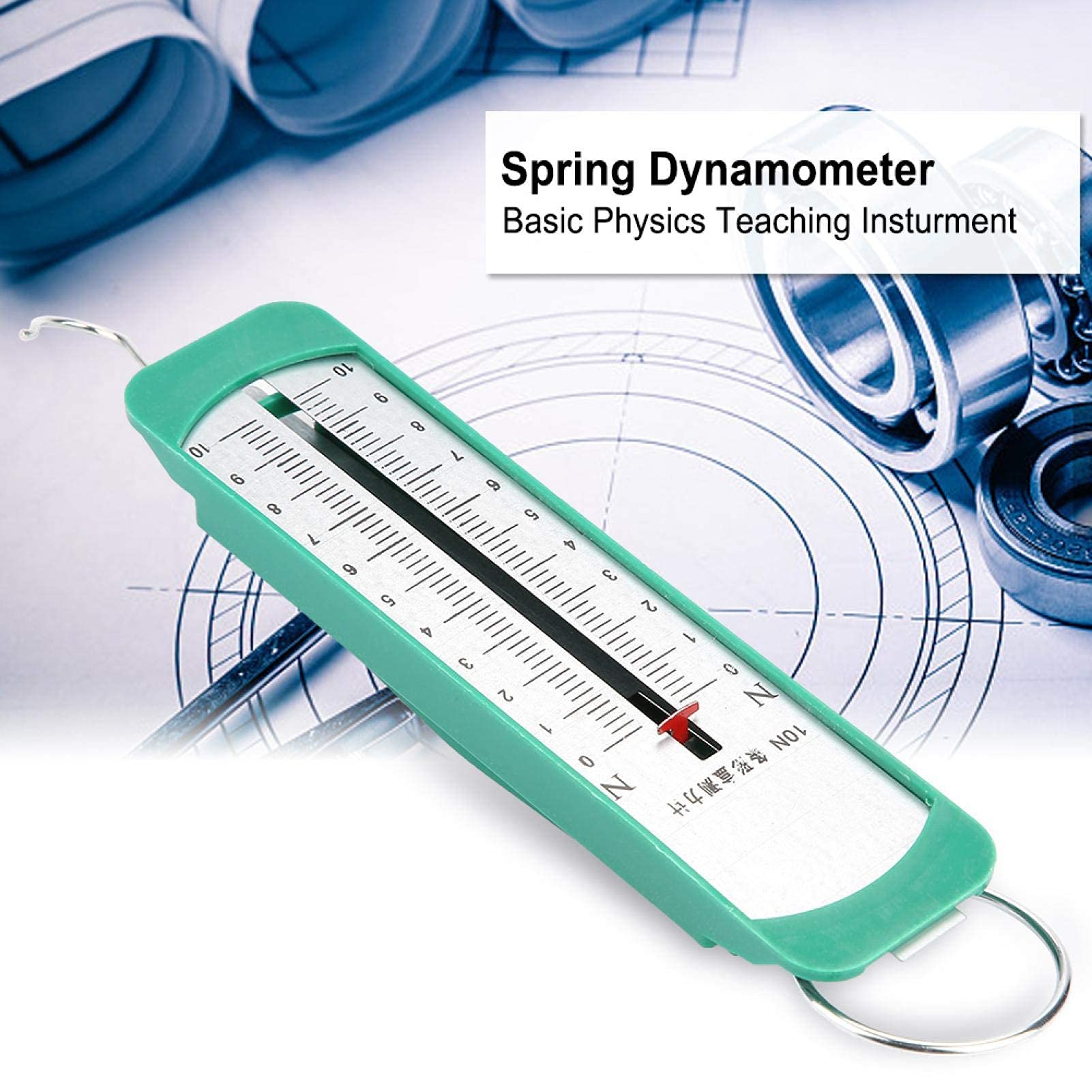 Dinamometro 10N Newton Meter Spring Dinamometer Bar 15.5cm Bilancia a molla con Struttura Standard per Esperimenti Meccanici Physics Strumento
