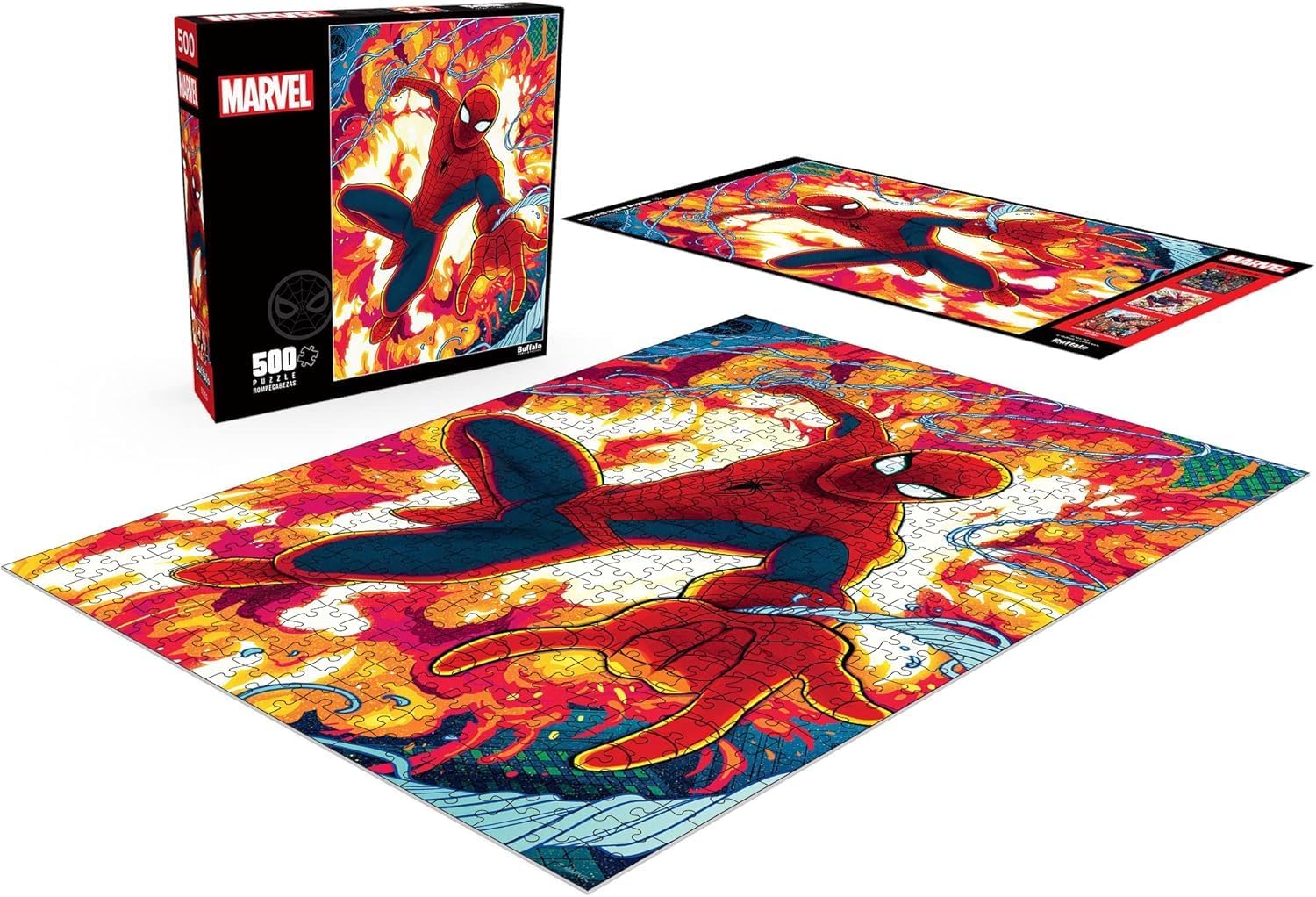 Buffalo Games - Marvel -Tales Featuring Spider-Man - 500 Piece Jigsaw Puzzle for Adults -Challenging Puzzle Perfect for Game Nights - Finished Size is 21.25 x 15.00