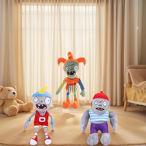 Miniatura 3 de Dyharnsty Plants vs Zombies - Juguetes de peluche de periódico zombi figura suave, juguetes de plantas contra zombies de PVZ, juego de 1 2