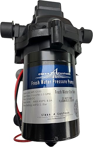 Miniatura 3 de classAcustoms Bomba de agua RV | 12 voltios DC potencia bajo demanda RV bomba 12V3 | Camper Trailer Concesión Motor Home | 3 GPM | autocebante |