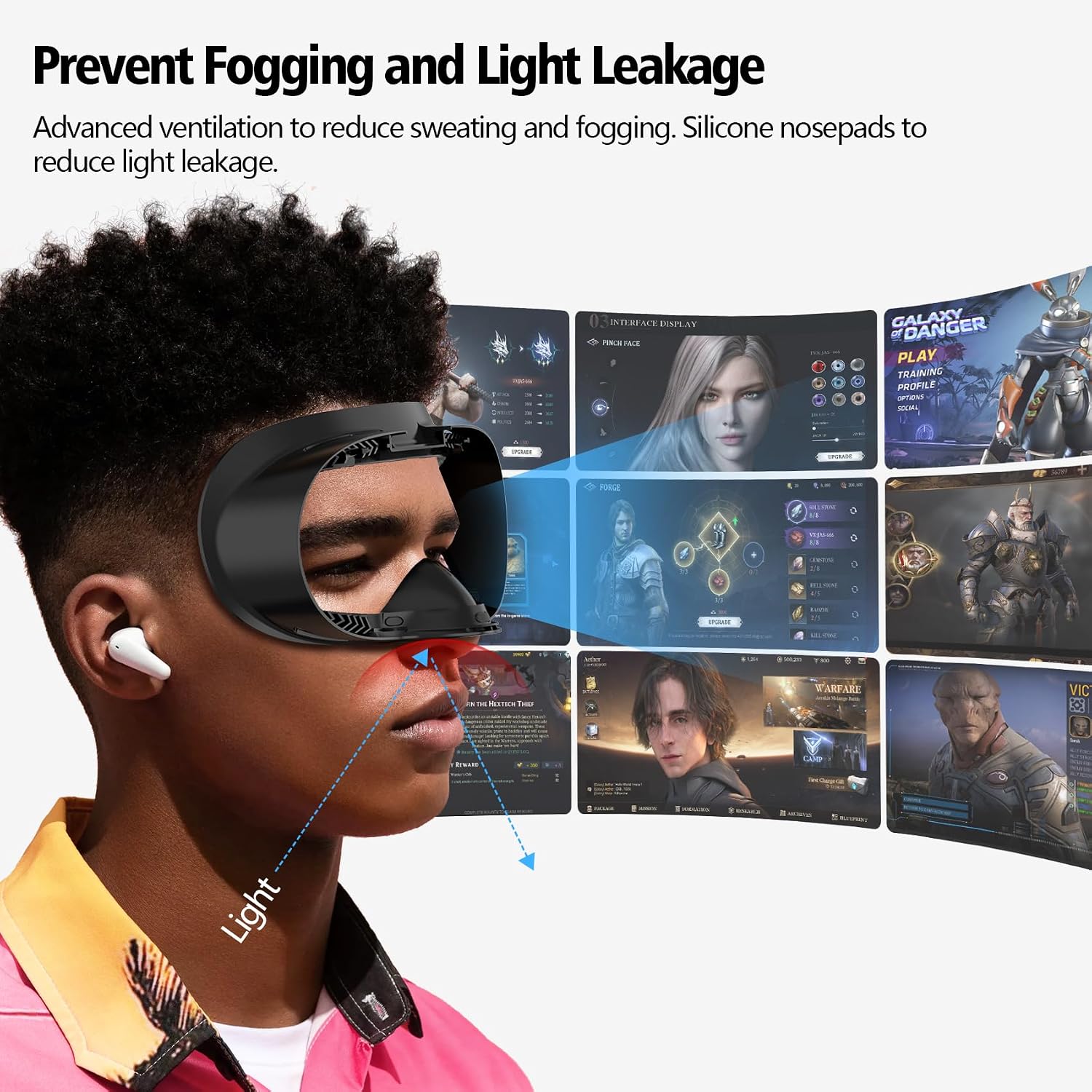 VZNEK Face Cover Pad for Oculus Quest 3S, Sweat-Proof PU Foam Cushion for Meta Quest 3S, Compatible with Oculus Quest 3S Original Spacer (for Quest 3S)