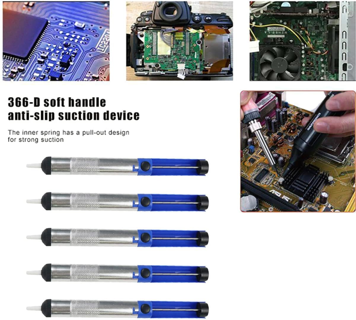 10pcs Solder Desoldering Pump Tool Kit Lightweight Vacuum Removal Tool for Efficient Solder Extraction Easy One-handed Use for Circuit Board Repairs