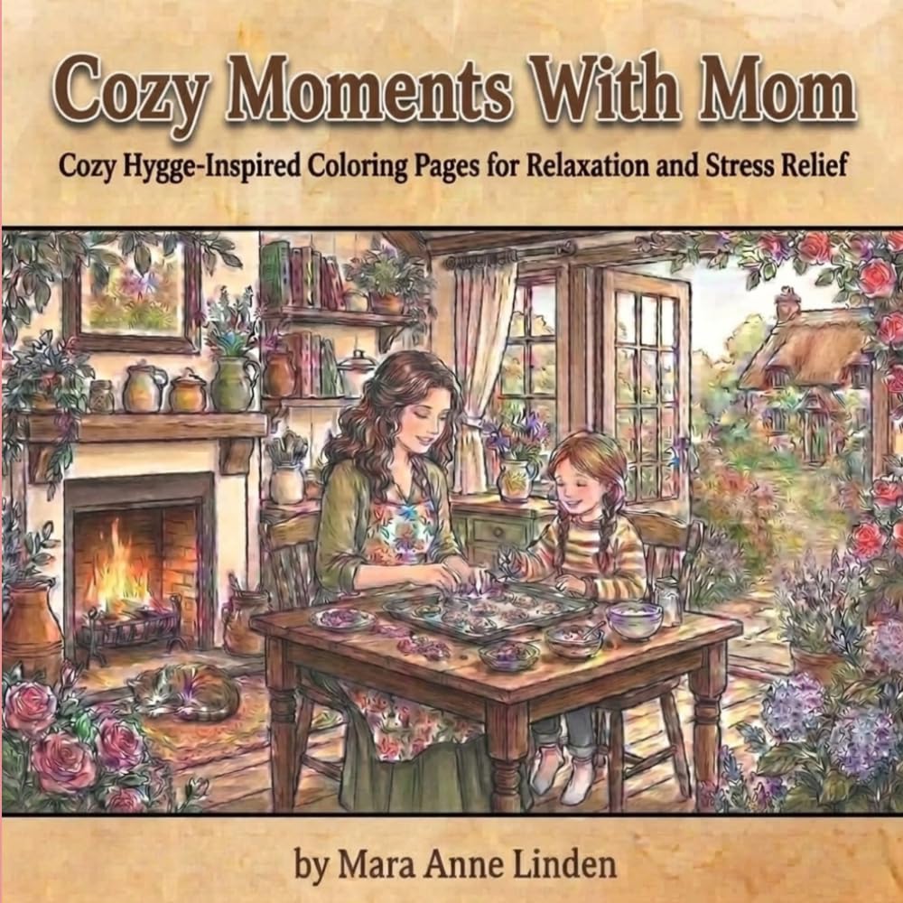 Cozy Moments With Mom: Cozy Hygge-Inspired Coloring Pages for Relaxation and Stress Relief (Cozy Pals Coloring Books)