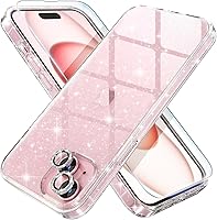 Vista 32 de Choiche, funda para iPhone 14 de mujer, brillante, protección de grado militar, 2 cubiertas de lentes de cámara Diamond, 2 protectores de vidrio