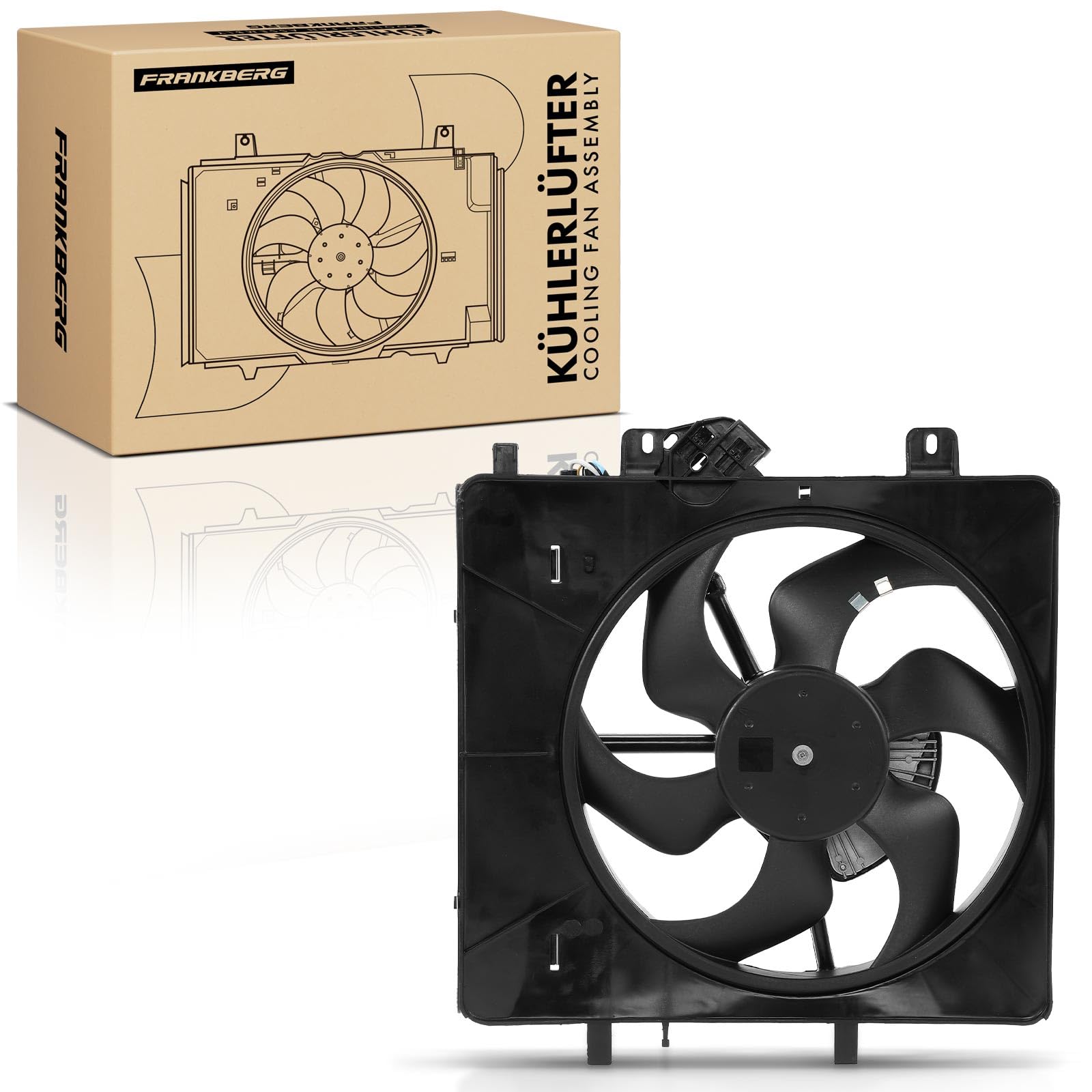 Frankberg Ventola di raffreddamento Ventola Radiatore ad acqua Compatibile con C3 I FC FN 1.4L C2 JM 1.1L C3 I FC FN 1.1L C2 JM 1.4L 1007 KM 1.6L Replace# 47335