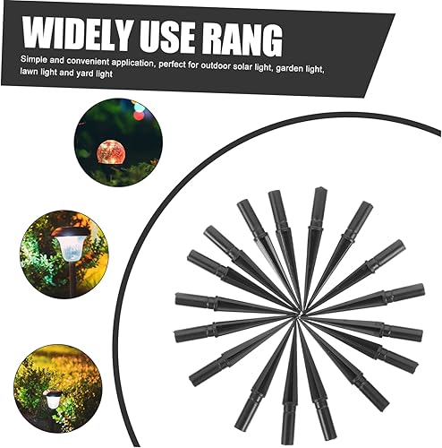 Miniatura 6 de Garneck 20pcs lámpara de pie accesorios patio luz solar piezas metal poste estacas jardín estacas luz valla LED al aire libre luces solares césped