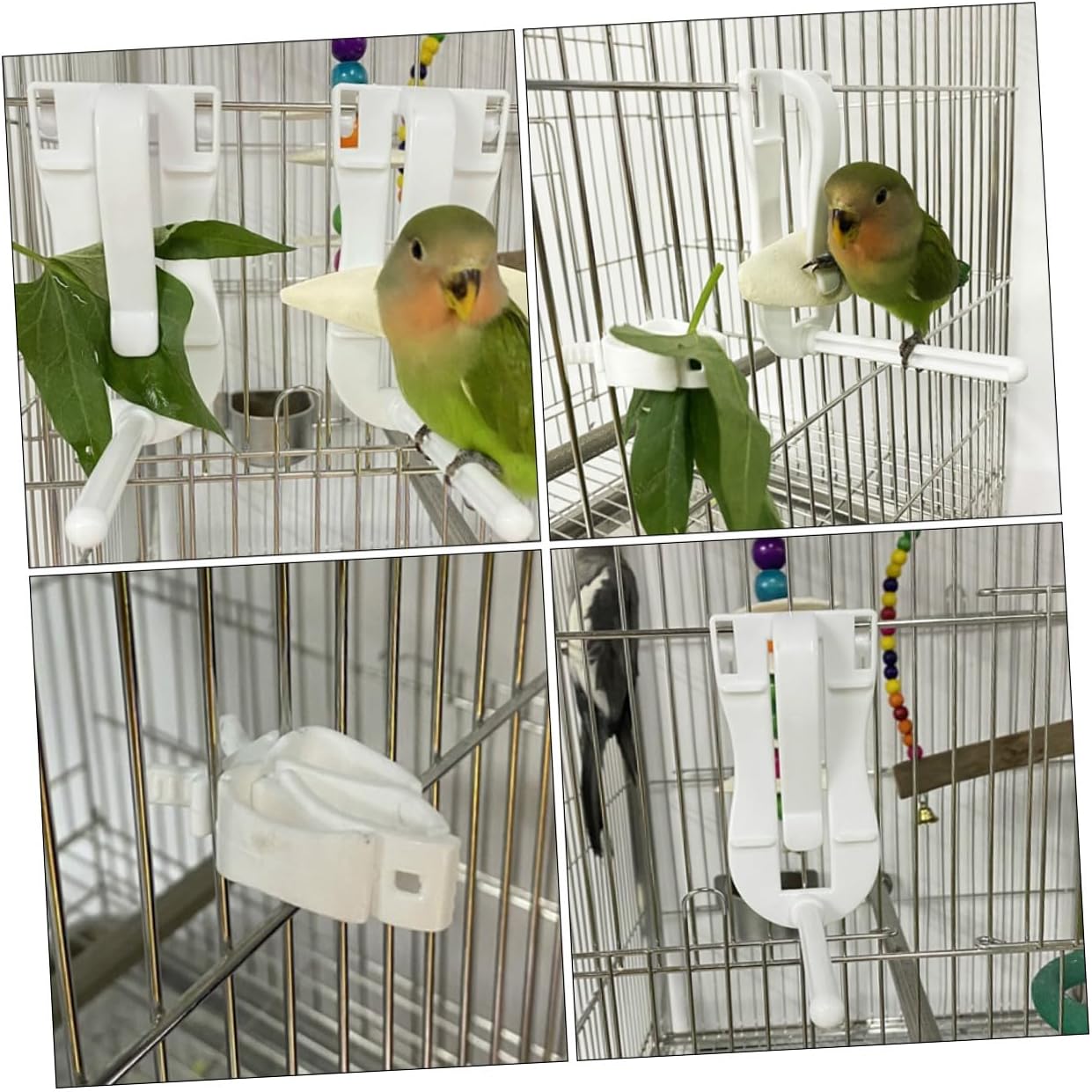 POPETPOP 2pcs Pet Treat Clips Plastic Cuttlebone Treat Holder Clamp Cuttlebone Holder