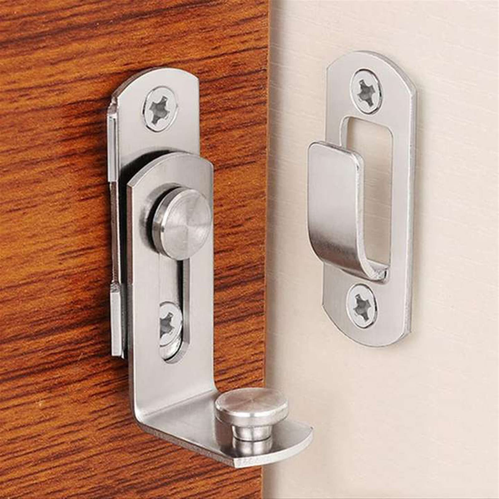 Gancio in metallo pressofuso Chiusura a scatto Texture Country Decorazione rustica Ornamento Porte del bagno Fibbia per porta scorrevole destra