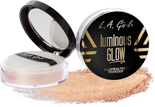 L.A. Girl Luminous Glow Illuminating Powder Sunkissed GLP695 - Ultra-Fine Pearlescent Highlighter for Sun-Kissed Radiance