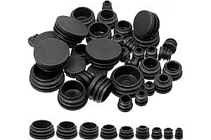 Swpeet 180Pcs 9 Sizes Hole Plugs Assorted Rubber End Caps