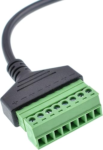 Miniatura 2 de Oiyagai 1pc compatible RJ45 tornillo terminal adaptador adaptador cable RJ45 8p8c macho Jack a 8 pines tornillo terminal Connecto 9.8 in