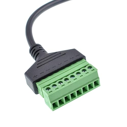 Miniatura 2 de Oiyagai 1pc compatible RJ45 tornillo terminal adaptador adaptador cable RJ45 8p8c macho Jack a 8 pines tornillo terminal Connecto 9.8 in