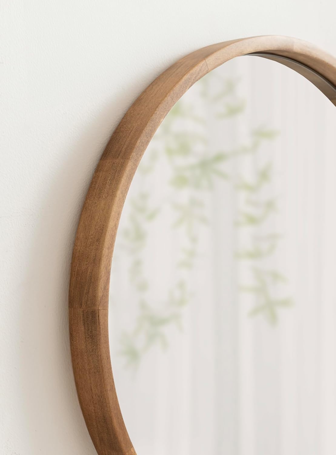 Kate and Laurel Valenti Modern Wooden Round Wall Mirror Set, Set of 3, Varying Sizes, Natural Rustic, Decorative Three-Piece Circle Mirror Set for Use as Bathroom Mirror Decor or Gallery Wall Mirrors