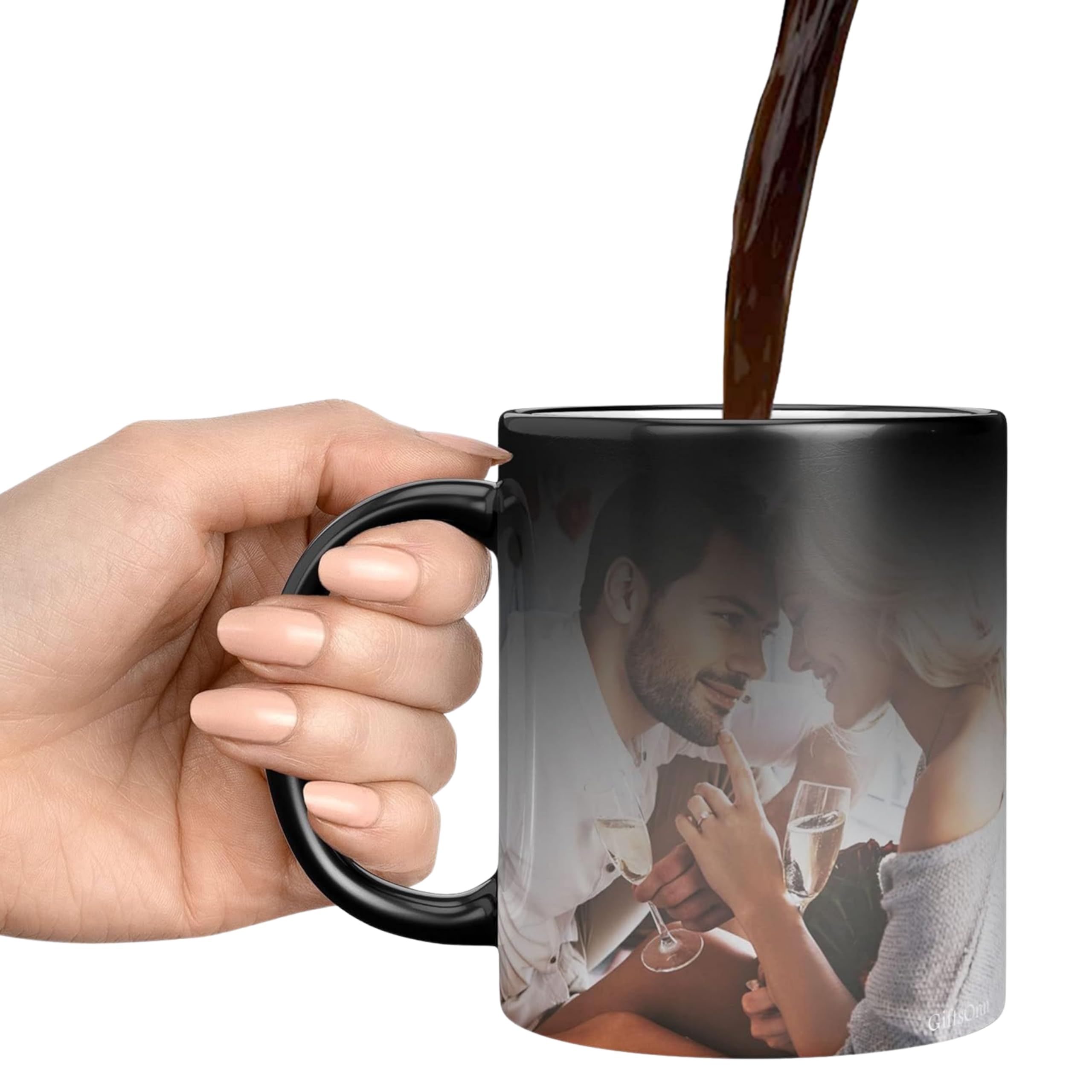 Personalized Magic Mug – Custom Photo or Text | Heat Sensitive Color Changing Mug | Unique Gift for Birthday, Anniversary, Valentine’s Day | 325ML Black Ceramic Magic Cup-image-42