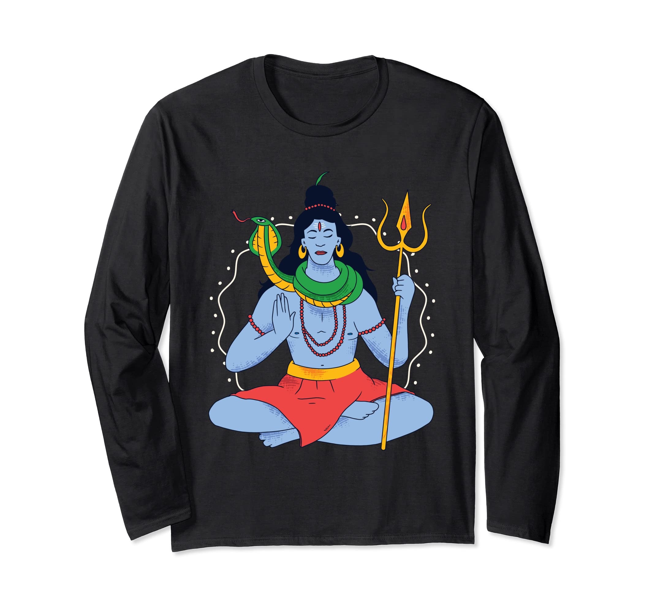 Lord Shiva Men’s Full Sleeve Round Neck T-Shirt – Spiritual Iconic Design