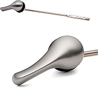 Vista 14 de Palanca de inodoro Qualihome negra - Palanca de descarga de inodoro de montaje frontal de color negro mate - Reemplazo universal - Diseño duradero