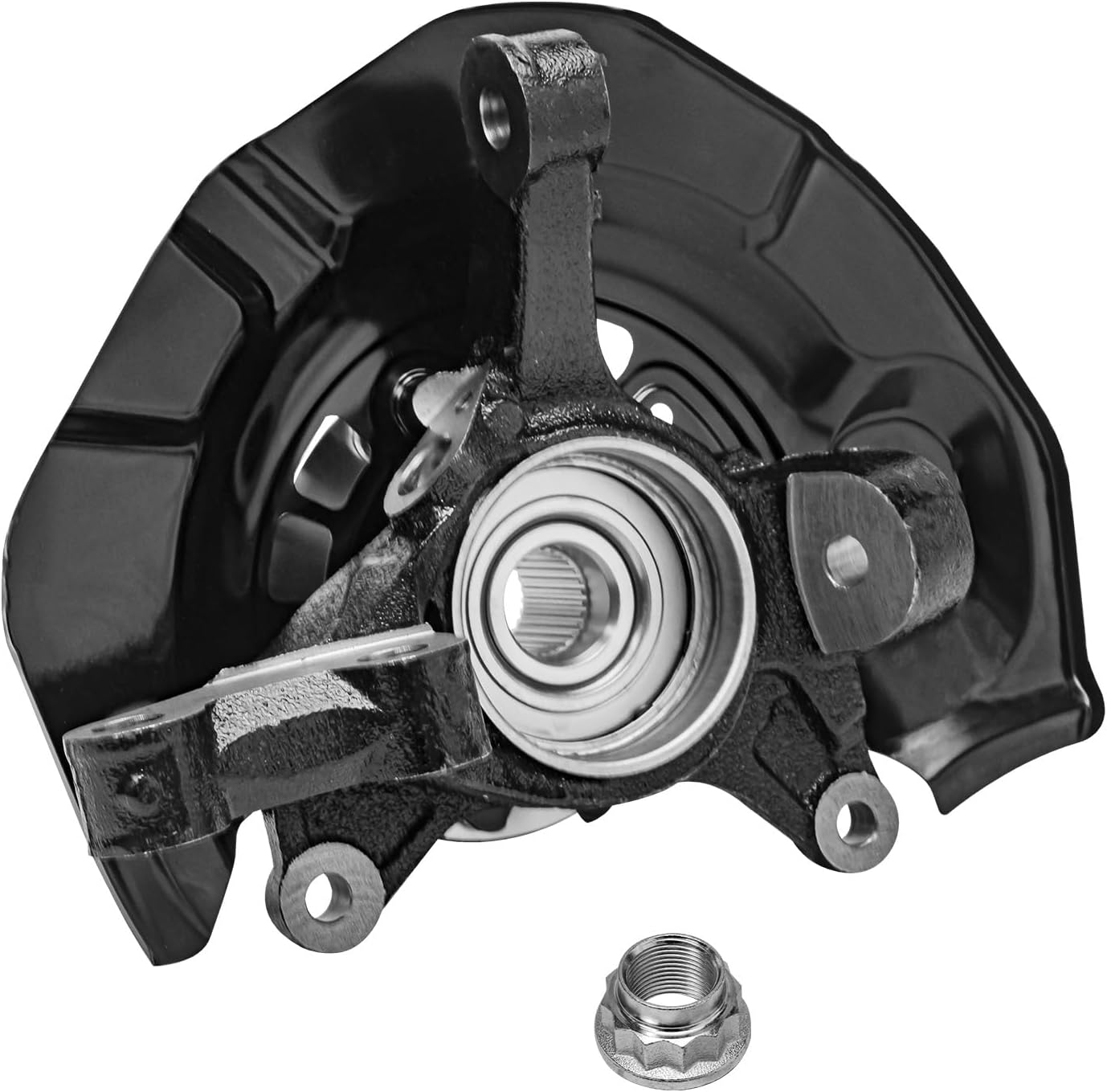 Detroit Axle - AWD Front Steering Knuckles & Wheel Hub Bearings Replacement for 2004 2005 2006 2007 2008 2009 2010 Toyota Sienna - 2pc Set