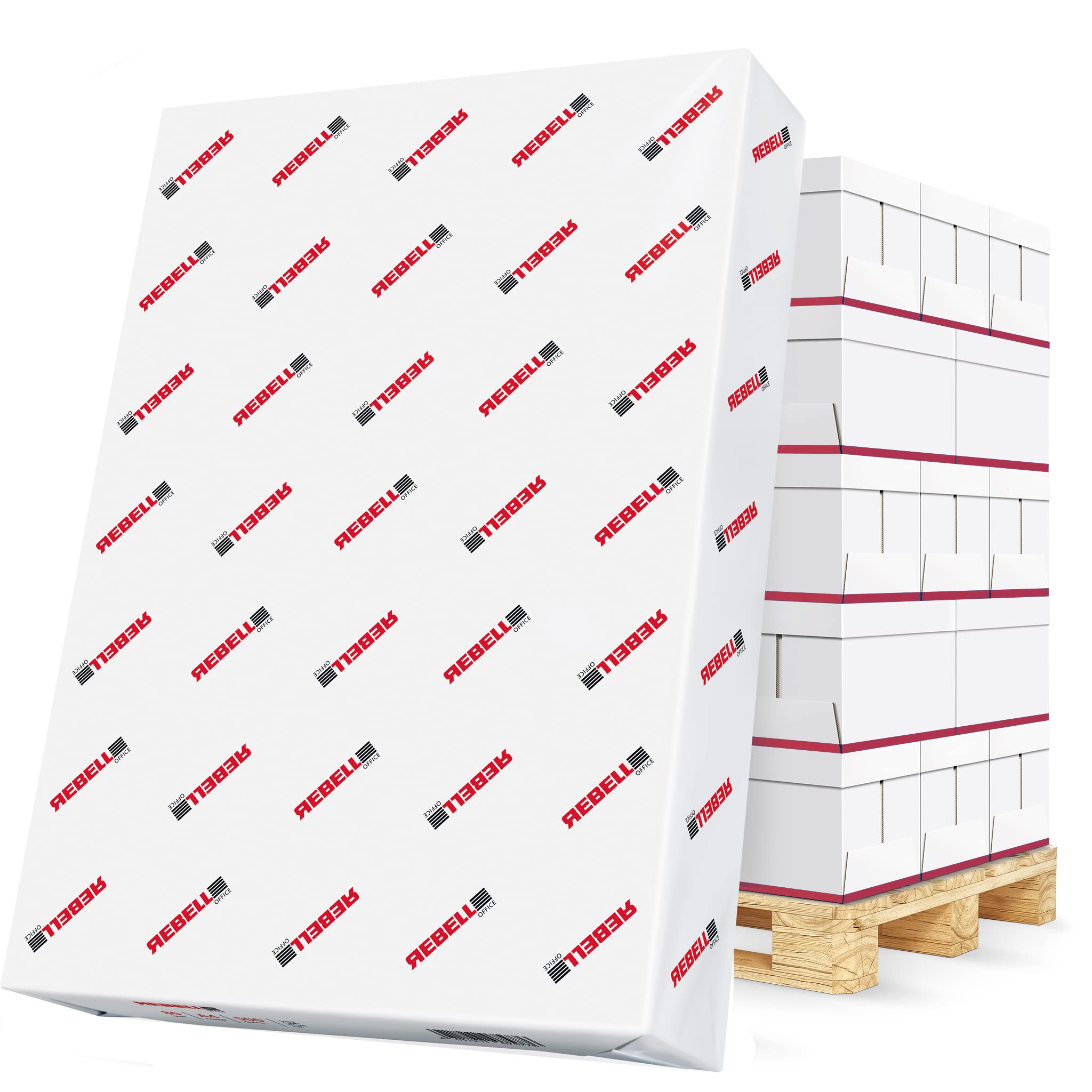 inapa Drucker-/ Kopierpapier Rebell Office: 80 g/m², A4, 1 Palette (100.000 Blatt), weiß - für alle Office-Anwendungen | 1 Palette (100.000 Blatt), für alle Office-Anwendungen