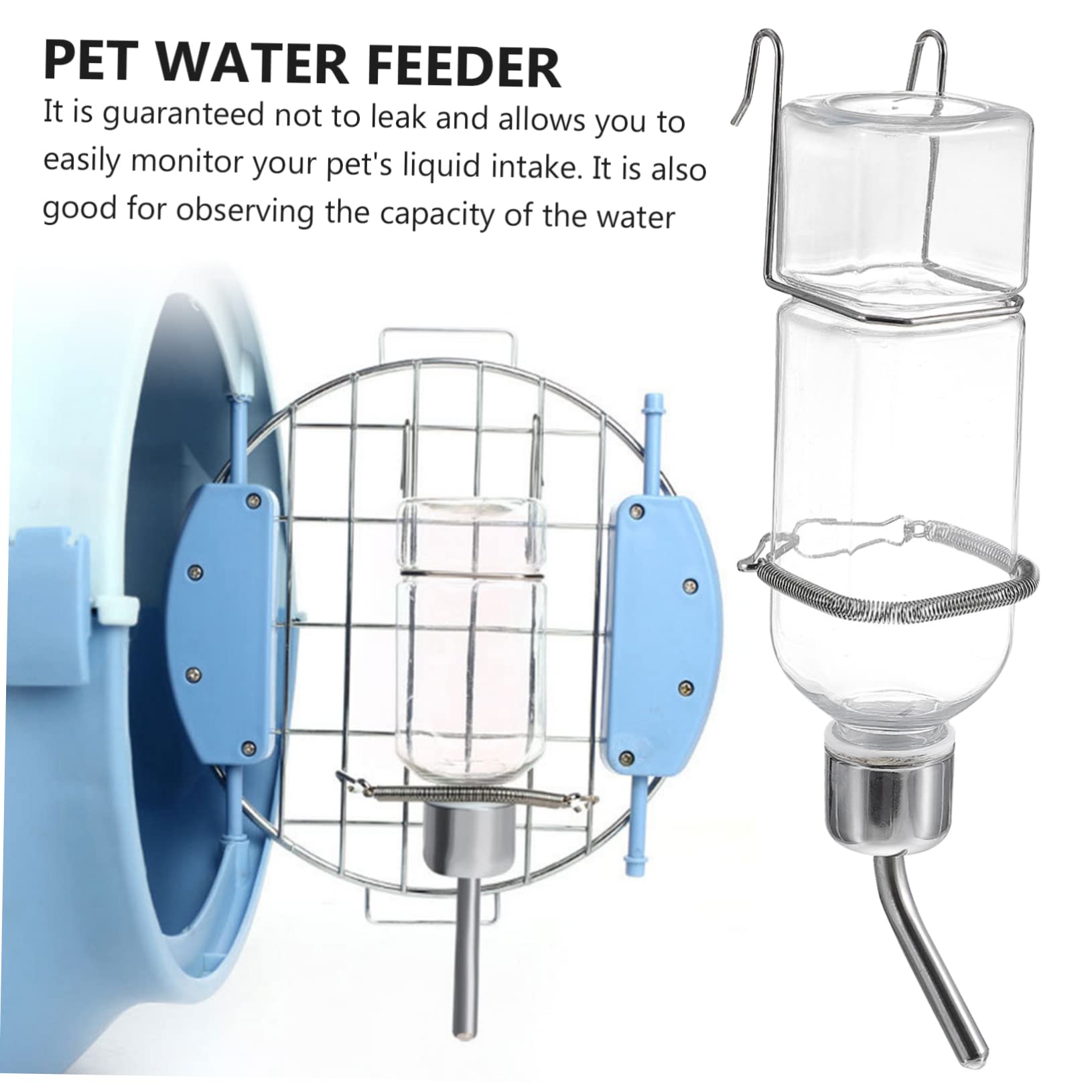 NOLITOY 6pièces Abreuvoir Suspendu Plastique pour Animaux Fontaine Eau pour Et Rongeurs Bouteille Hydratation pour Hamsters Et Petits Animaux