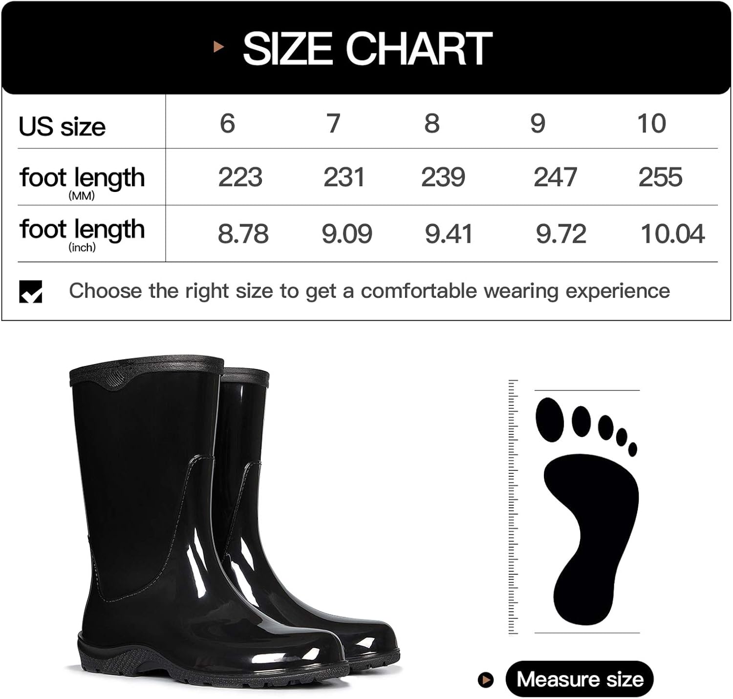 komforme women's rain boots