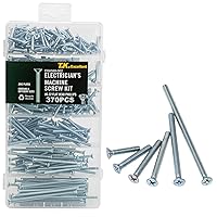 Vista 1 de T.K.Excellent Kit de tornillos para máquina de electricista Phillips de cabeza plana, 370 piezas