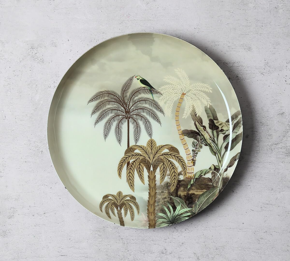 India Circus by Krsnaa Mehta Tropical Aves Wall Decor Plates Set of 5 | Wall Arts For Home Decor | Decorative Iron Plate for Living Room, Bedroom, Office Decor, Cafe, Restaurant (Size 12, 10, 8 inch) 3