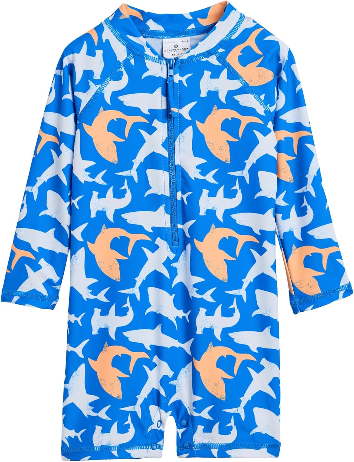Snapper Rock Baby Boys' Shark Squad Long Sleeve Sunsuit (Infant)