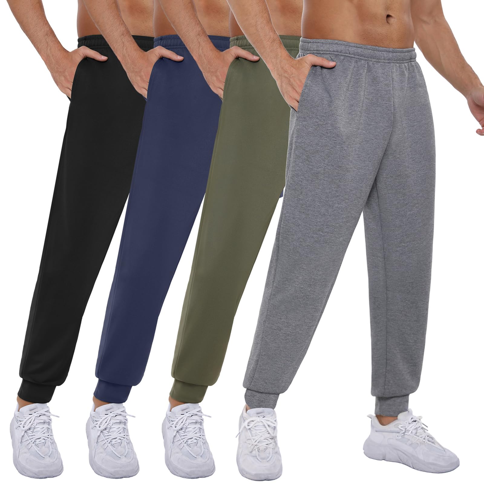YOYI ABPOPA Mens Sweatpants with Pockets Gym Joggers