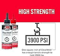Vista 6 de J-B Weld Set epoxi ClearWeld de 5 minutos de tamaño profesional