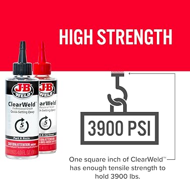 J-B Weld Pro Size ClearWeld 5 Minute Set Epoxy