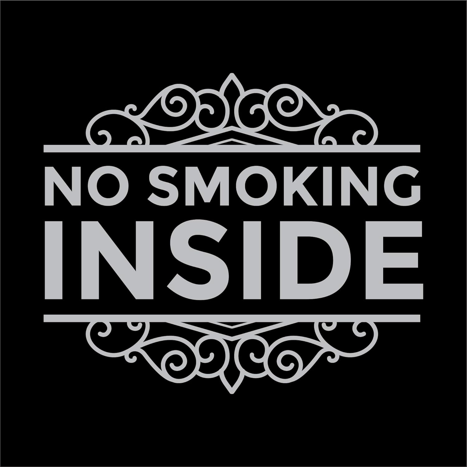 No Smoking Inside Decal Sticker - Business Sign - Door Store Window Decal - Multiple Sizes and Colors - Die Cut No Background (Light Green, 20" Wide)